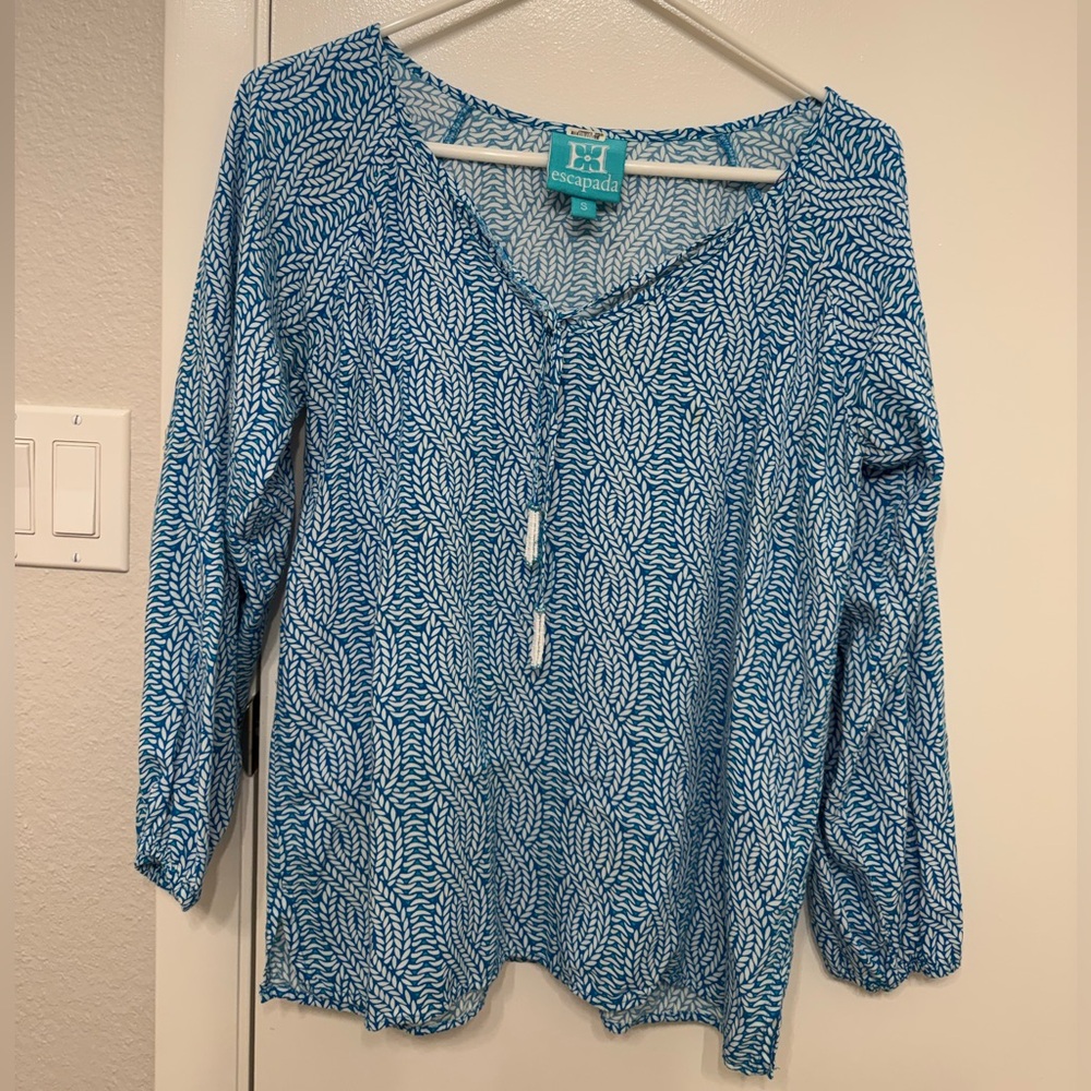 Escapade 3/4 Sleeve V-Neck Top | Women's Casual Blouse | Easy Everyday Style
